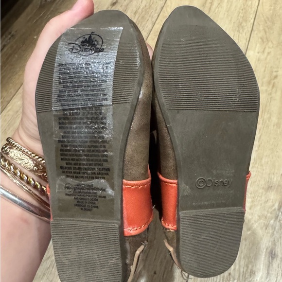 Disney Raya Costume Boots Brown and Orange Faux Leather Toddler 7/8 - Picture 7 of 7